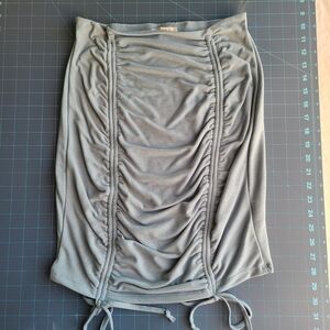 Elegant Dusky Blue Large Ruched Skirt NWT Versatile Grunge Fairy Beachy Festival